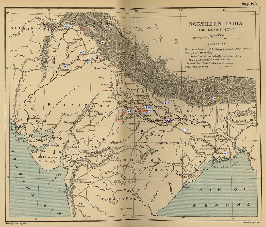 1857: The geographical spread - Indpaedia